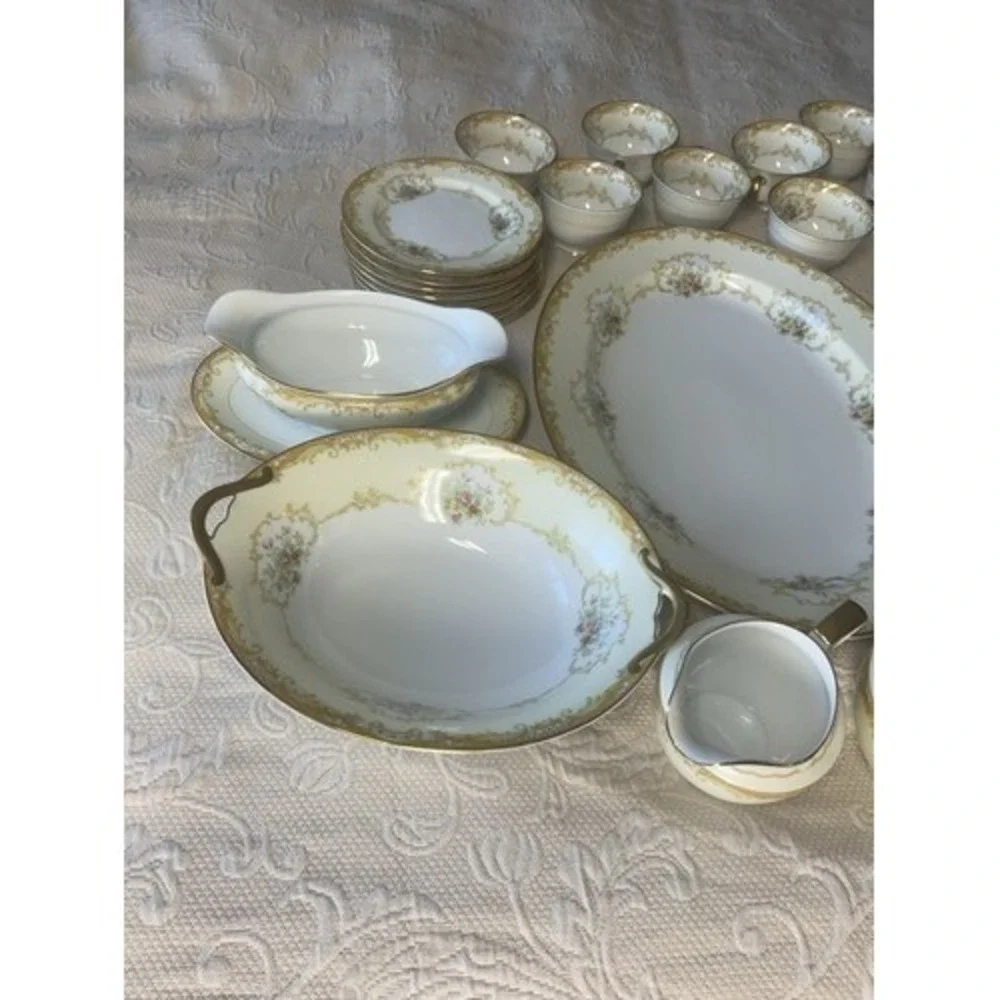 VTG Antique‎ Noritake N130 45 Pieces Place Setting Dinnerware Japan Bone China